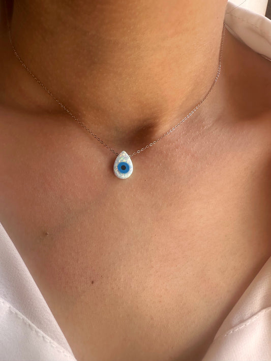 Evil eye bead necklace